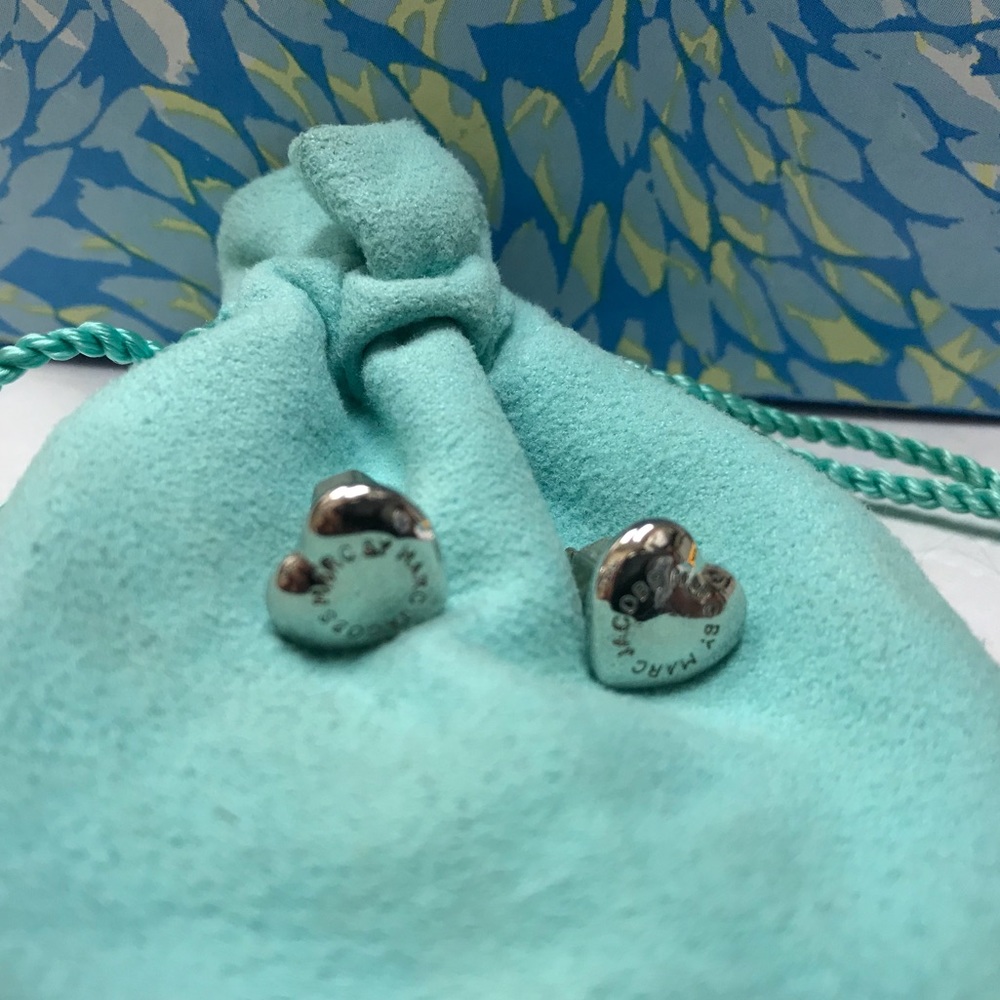 Marc Jacob’s silver heart stud earrings